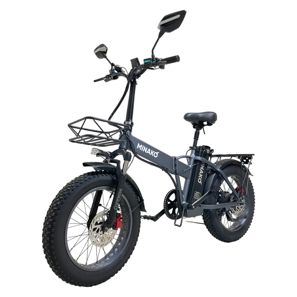 ЭлектровелосипедMinakoF10серыйгидравлика